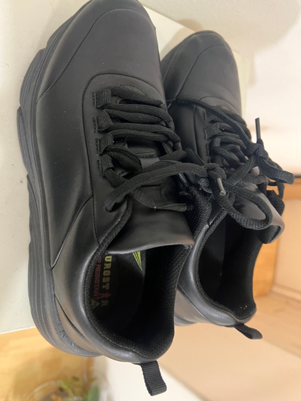 Women's Black Athletic Lace-Up Comfort Sneakers